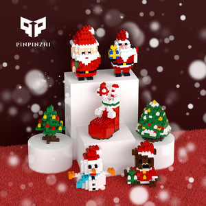 Blocs de construction de Noël, mini puzzle DIY pour enfants de 5 à 14 ans, origine Yiwu, 100-200 pièces, jouet unisexe, cadeau - Product Image 4