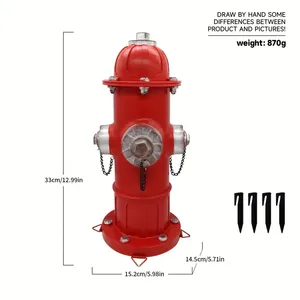 Bouche d'incendie de décoration de jardin extérieure, bouche d'incendie en résine pour la miction de chien, colonne d'urination de bouche d'incendie de chien <span class=keywords><strong>vintage</strong></span>, - Product Image 5