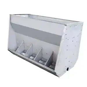 Stainless steel double-layer cloth trough, automatic feeding trough for fattening pigs, automatic feeding machine