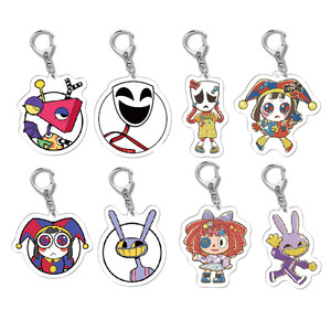 QY Cartoon Acrylic Keychain Printed Clasp Pendant Custom Logo <b>Key</b> <b>Ring</b> Promotional Gift - Product Image 1