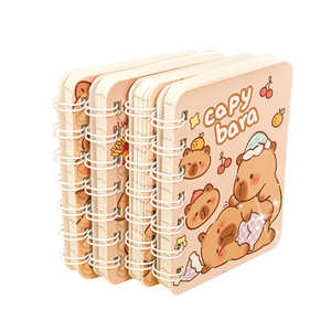 Carnet à spirales à couverture rigide A7 mignon Capybara, fournitures scolaires <span class=keywords><strong>éco</strong></span>logiques de bonne qualité fabriquées en Chine pour enfants - Product Image 3