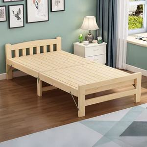Solid Wood Folding Bed Durable Rental Home Single Bed Frame Small Space Office Hospital Nap <strong>Cot</strong> - Product Image 1
