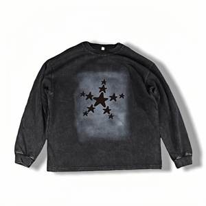 Sweat-shirt surdimensionné à manches longues en tissu thermique délavé à l'acide, streetwear de haute qualité, personnalisé pour hommes - Product Image 3