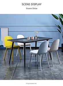 Chaise de bureau en plastique blanc au design <span class=keywords><strong>scandinave</strong></span>, tabouret à dossier léger, maquillage à domicile populaire en PP pour la salle à manger - Product Image 6