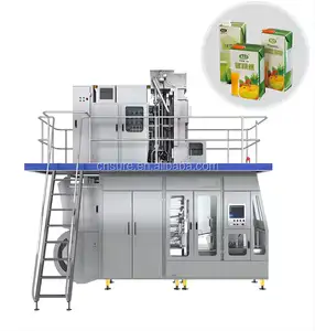 Reliable paper carton box aseptic milk juice filling packing machine