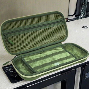 Tùy chỉnh EVA Nintendo chuyển đổi 2 vỏ cứng du lịch mang theo bảo vệ xử lý trường hợp mà<span class=keywords><strong>u</strong></span> xanh lá cây sợi carbon - Product Image 3