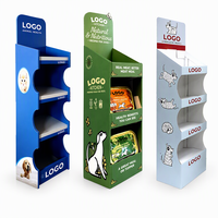 Support d'affichage en carton ondulé écologique, étagère en papier recyclable pour friandises pour chats et chiens, magasin d'animaux