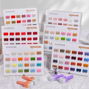 Herstellung und <span class=keywords><strong>Dropshipping</strong></span> von 24 Farben Einfarbigem Macaron-Stil Aufhellendem UV-Gel Nagellack, Trendiges Nagelgel-Set - Product Image 1