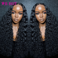 Pelucas de Cabello Humano Rizado Natural Vietnamita, Pelucas de Cabello Humano con Frente de Encaje Transparente HD, Pelucas de Cabello Humano Sin Pegamento Listas para Usar