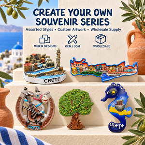 Imanes de Resina 3D Pintados a Mano, Recuerdo de <span class=keywords><strong>Crete</strong></span>, <span class=keywords><strong>Grecia</strong></span>, Hechos a Mano, Regalos de Viaje Mediterráneo, Venta de Fábrica OEM/ODM, SWAITE - Product Image 6