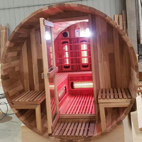 Sauna sec de luxe, Sauna infrarouge lointain et à vapeur humide en bois, Sauna d'occasion à vendre
