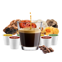 OEM Champignon à base de plantes Café Lions Crinière Cordyceps Chaga Reishi Ganoderma Champignon Café K-cup Capsule de café avec extrait de champignon