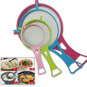 Ensemble de 4 passoires en plastique à mailles fines avec poignée, sans BPA, pliables, pour farine, lait de soja, jus, thé - Product Image 4