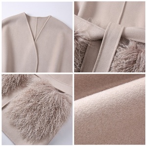 Nuovo Gilet in <span class=keywords><strong>Lana</strong></span> Morbida con Tasche in Pelliccia per Donna, Gilet in Cashmere - Product Image 6