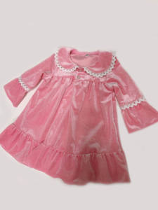 Robe de nuit pour filles pyjamas chauds velours luxe peignoirs de bain à manches longues robe de soirée - Product Image 5