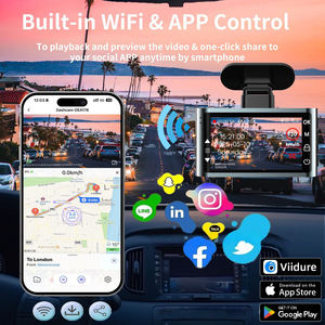 New High Definition 3-Inch <b>Car</b> WiFi DVR With 4K Dual Lens Mobile Phone Interconnection Dash Cam for Parking <b>Monitoring</b> - Product Image 4