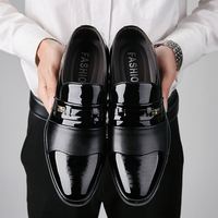 Sepatu Kulit PU Formal Pria Berkualitas Tinggi, Ringan dan Nyaman, Sepatu Loafer Peninggi untuk Pria