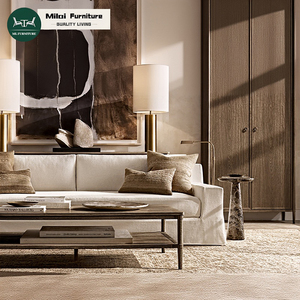 Modern Chesterfield Luxury Indoor <strong>Sofa</strong> Set Solid <strong>Wood</strong> <strong>Frame</strong> Modular <strong>Sofa</strong> Sponge Linen Comfortable Hotel Villa Living Room <strong>Sofa</strong> - Product Image 1