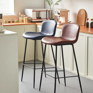 Silla de <span class=keywords><strong>Bar</strong></span> informal moderna con respaldo ajustable, diseño giratorio de lujo accesible para el hogar - Product Image 1