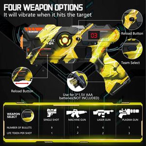 Set di 4 Pistole <span class=keywords><strong>Laser</strong></span> Tag con Display LED Digitale del Punteggio, Giocattoli Multifunzione a Infrarossi per Bambini - Product Image 3