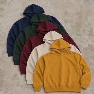 Sweat à capuche oversize en coton 100% de haute qualité, 450/480 g/m², lavé, uni, design personnalisé, lourd, sans cordon, pour homme - Product Image 2