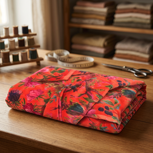Tela de Terciopelo de Algodón Tejido para Tapicería, Bolsas, Pantallas de Lámparas, Cortinas, Fundas de Cojines, Decoración del Hogar, Estampado de Aves, Peso Medio - Product Image 1