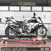 Table de réparation de moto électrique hydraulique à ciseaux KARLION certifiée CE, capacité 750 kg, plateforme 2200x800 mm, hauteur de levage 1250 mm