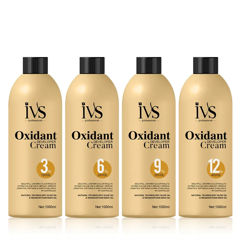 IVS Fabricant en gros Marque privée Peroxyde Couleur des cheveux Développeur Crème naturelle Oxydant Cheveux dans la teinture capillaire