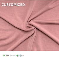 Tissu en polyester jersey simple léger, doux et délavé, résistant aux déchirures, pour lingerie et vêtements pour filles