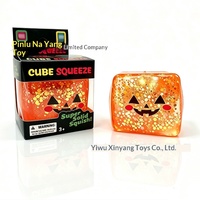 Nouveau jouet anti-stress créatif en forme de cube de maltose avec œil de crâne d'Halloween, en matériau TPR, à rebond lent, pour les 14 ans et plus
