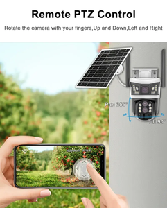 Caméra solaire 4G avec zoom 10x, V380 PRO 4G, 3 objectifs, 3 vidéos, panneau solaire, alarme, caméras <span class=keywords><strong>sans</strong></span> <span class=keywords><strong>fil</strong></span>, extérieur, IP, CCTV, PTZ, sécurité, réseau - Product Image 4