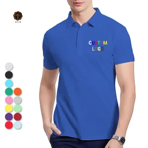 Uniforme de travail personnalisé de haute qualité t-shirt polo blanc uni 100% coton 240gsm hommes polos t-shirt avec logo brodé