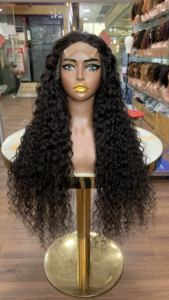 Perruques de cheveux ondulés Water Wave 4x4 Closure de 30 pouces, faciles d'entretien, pour femmes noires, perruques modernes bouclées élastiques - Product Image 2