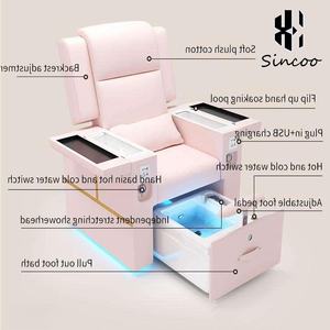 Tırnak salonları için üretici lüks profesyonel pedikür sandalyesi manikür ayak Spa ayarlanabilir arkalığı Pipeless Whirlpool - Product Image 4