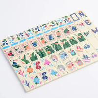 Ensemble de Mahjong Américain Moderne de Luxe en Acrylique, 160 Tuiles, Kit de Jeu de Mahjong Personnalisé Gravé sur Mesure pour Fêtes Familiales