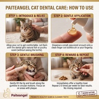 Mousse dentifrice pour chat 72g – Éliminateur de plaque, apaisant à l'extrait d'aloe vera – Soins bucco-dentaires, rafraîchisseur d'haleine – Fournitures de toilettage, marque privée
