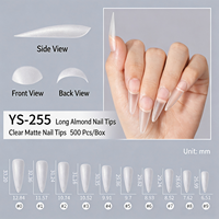 Faux Ongles Ultra Fins en Acrylique Souple, Longs, Effet Mat, Sans Couture, Formes Stiletto, Ballerine, Amande, Carré, French, pour Manucure Professionnelle