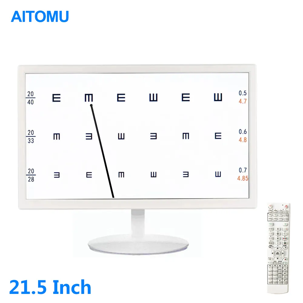 Layar LCD Visual 21.5 inci, Monitor ujian oftalik optik tes Projecter