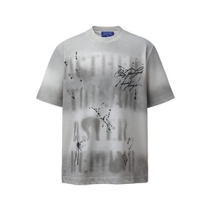 Nouvelle collection été 2026 : Short en coton épais style streetwear américain rétro, coupe ample, respirant, anti-humidité, avec lettres graffiti vieillies - Product Image 3