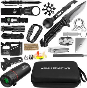 Venta al por mayor 34 en 1 Kit de supervivencia <span class=keywords><strong>para</strong></span> acampar Buena calidad Metal Emergency SOS Kit de supervivencia <span class=keywords><strong>para</strong></span> acampar <span class=keywords><strong>para</strong></span> <span class=keywords><strong>viajar</strong></span> Senderismo Cool Gadgets - Product Image 1