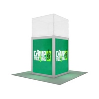 Vitrine modulaire personnalisée en acrylique avec cadre en aluminium Montage portable Présentoir de comptoir à LED