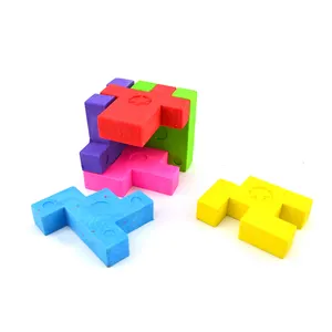 Hochwertiges DIY 3d-Comic-Format TPR Puzzle für Kinder würfel Bausteine Spielzeug Gummi-Räser-Set für Kinder mit individuellem Logo