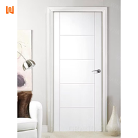 Porte intérieure en bois insonorisée certifiée anti-poussière Porte en bois vitrée belle conception résidentielle
