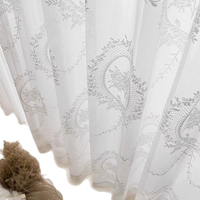 Rideaux et Voilages de Haute Qualité en Tissu d'Usine, Vente en Gros, Cachemire, Relief, Motif Floral Miroir