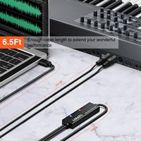LEKATO MIDI to USB C Cable Type-C MIDI Interface with Input & Output Connecting Keyboard/Synthesizer Editing