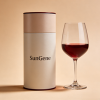 Cajas de Cartón Cilíndricas Personalizadas con Materiales Reciclados para Copas de Vino y Whisky - Empaque Ecológico para Regalos de San Valentín