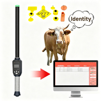 Lector RFID Portátil para Animales, Escáner de Microchip para Mascotas, para Implantes de Jeringa y Etiquetas de Vidrio