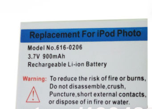 Oem बैटरी के लिए आइपॉड 4 4th फोटो 4 616-0183 pe435a a1099 20gb 40gb 60gb 750mah - Product Image 3