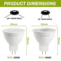 Foco LED MR16 al por mayor, lámpara de foco de 3-8W de 120/38 grados, luz LED de 3000K-6000K para interior, aprobado ERP2.0 CE ROHS