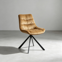 Chaise de bureau pivotante sans accoudoirs en cuir à dossier bas, avec repose-pieds et dossier en bois inclinable, modèle très vendu